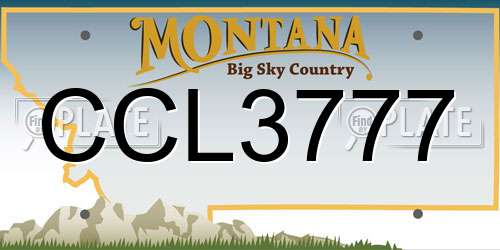 CCL3777 Montana License Plate
