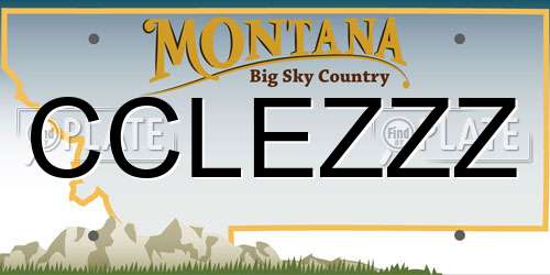 CCLEZZZ Montana License Plate