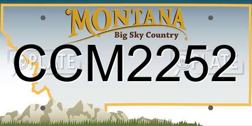 CCM2252 Montana License Plate