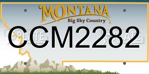 CCM2282 Montana License Plate