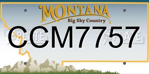 CCM7757 Montana License Plate