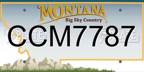 CCM7787 Montana License Plate