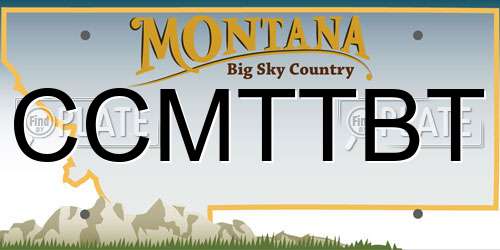 CCMTTBT Montana License Plate