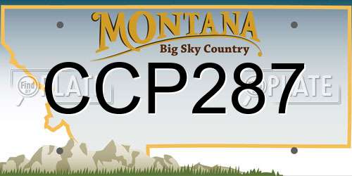 CCP287 Montana License Plate