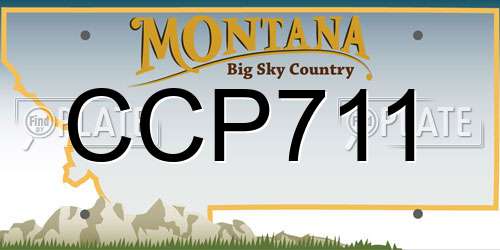 CCP711 Montana License Plate