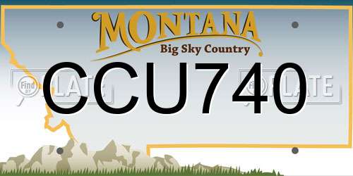 CCU740 Montana License Plate
