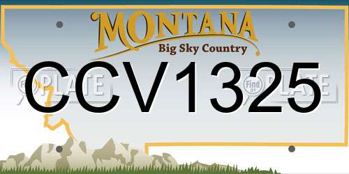 CCV1325 Montana License Plate