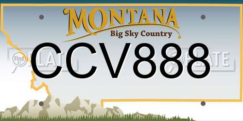 CCV888 Montana License Plate