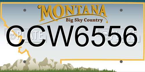 CCW6556 Montana License Plate