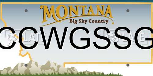 CCWGSSG Montana License Plate