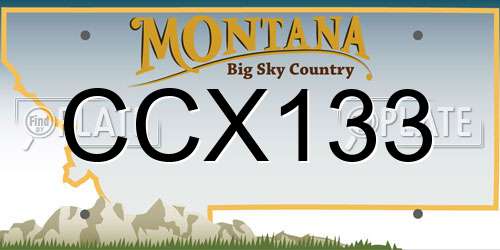 CCX133 Montana License Plate