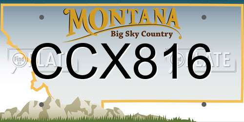 CCX816 Montana License Plate