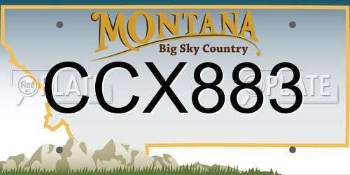 CCX883 Montana License Plate