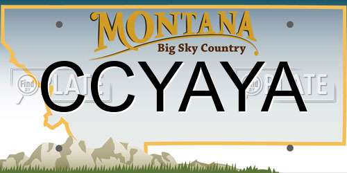 CCYAYA Montana License Plate