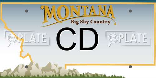 CD Montana License Plate
