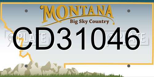 CD31046 Montana License Plate