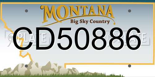 CD50886 Montana License Plate