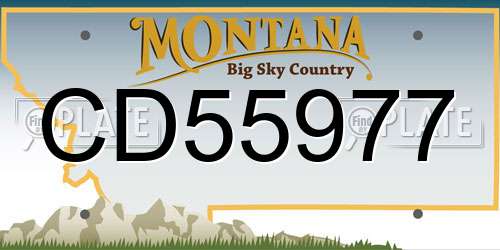 CD55977 Montana License Plate