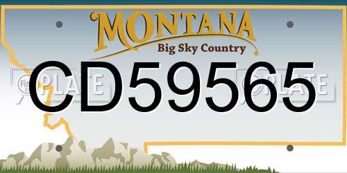 CD59565 Montana License Plate