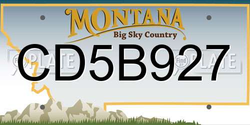CD5B927 Montana License Plate