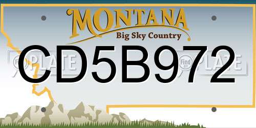 CD5B972 Montana License Plate