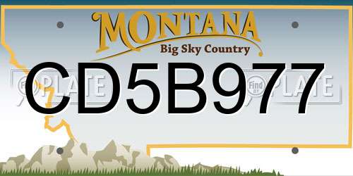 CD5B977 Montana License Plate