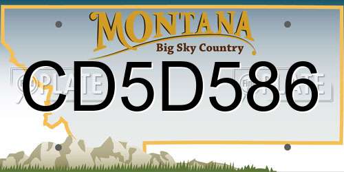 CD5D586 Montana License Plate