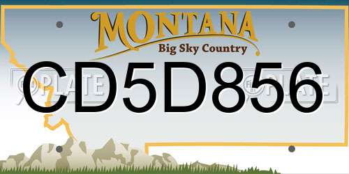 CD5D856 Montana License Plate