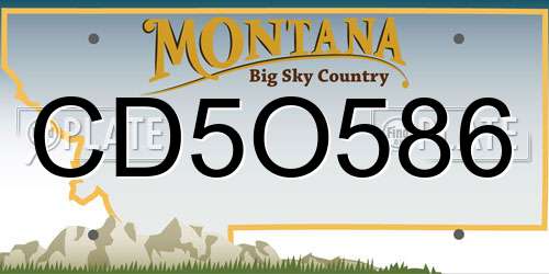 CD5O586 Montana License Plate