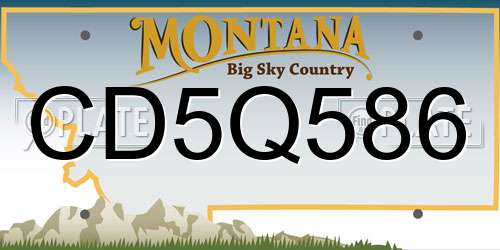 CD5Q586 Montana License Plate