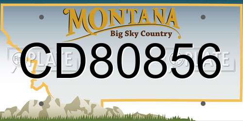 CD80856 Montana License Plate