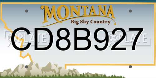 CD8B927 Montana License Plate
