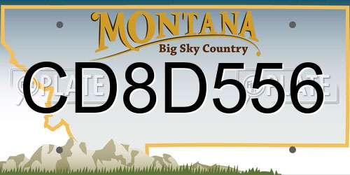CD8D556 Montana License Plate