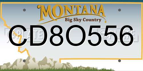 CD8O556 Montana License Plate
