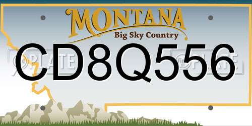 CD8Q556 Montana License Plate