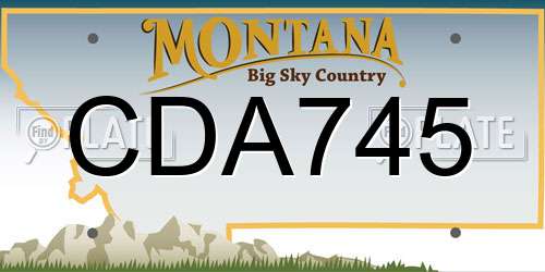 CDA745 Montana License Plate