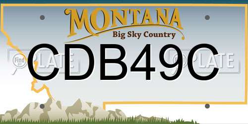 CDB49C Montana License Plate