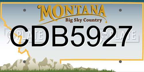 CDB5927 Montana License Plate