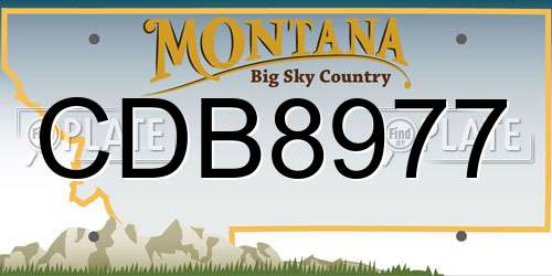 CDB8977 Montana License Plate