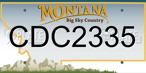 CDC2335 Montana License Plate