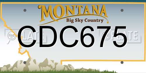 CDC675 Montana License Plate