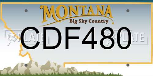 CDF480 Montana License Plate