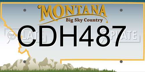 CDH487 Montana License Plate