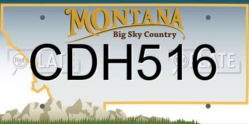 CDH516 Montana License Plate