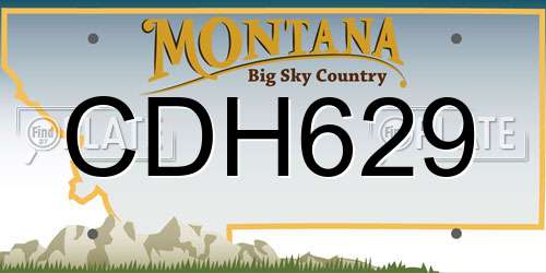 CDH629 Montana License Plate