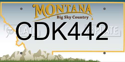 CDK442 Montana License Plate