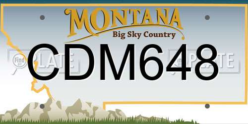 CDM648 Montana License Plate