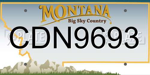 CDN9693 Montana License Plate