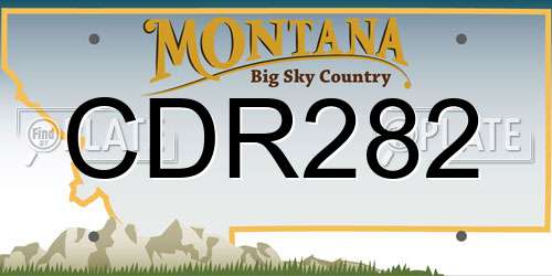 CDR282 Montana License Plate