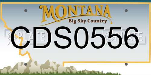 CDS0556 Montana License Plate